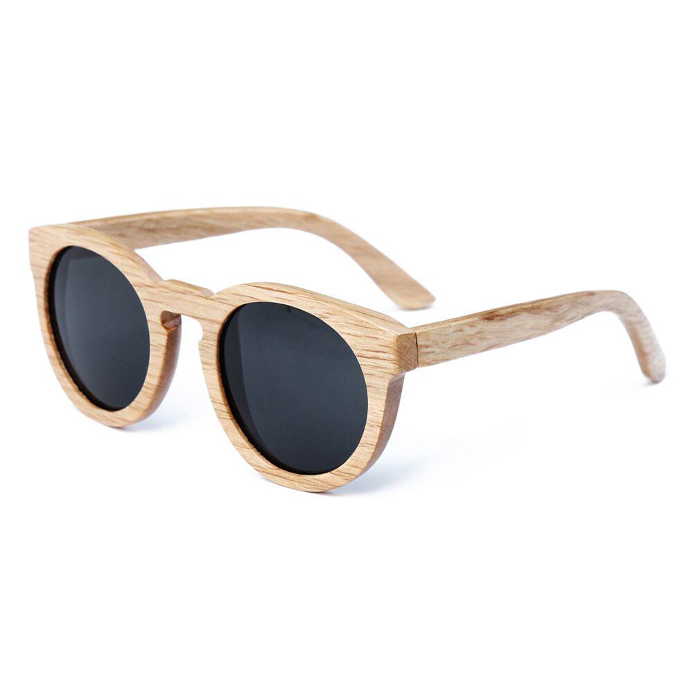 Round Wooden Frame Sunglasses